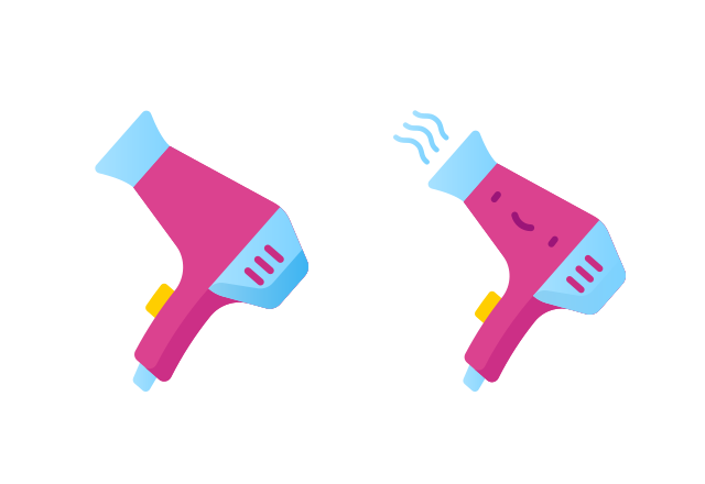 Hair Dryer Custom Cursor for Chrome from The Cutest Cursors Collection