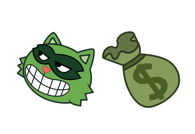 Lifty Custom Cursor for Chrome from Happy Tree Friends Cursors Collection