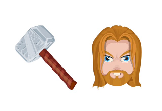 Thor Custom Cursor for Chrome from Marvel Comics Cursors Collection