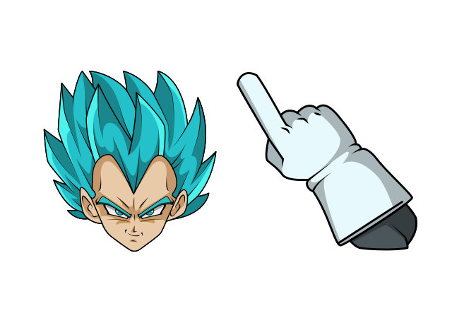 Vegeta Custom Cursor for Chrome from Dragon Ball Cursors Collection