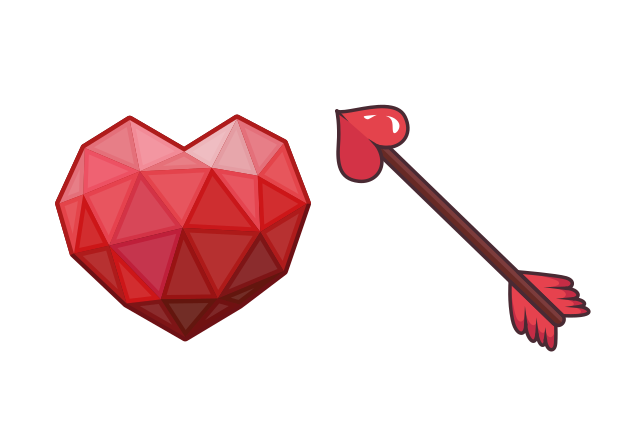 Diamond Heart Custom Cursor for Chrome from Valentine's Day 2023 Cursors Collection