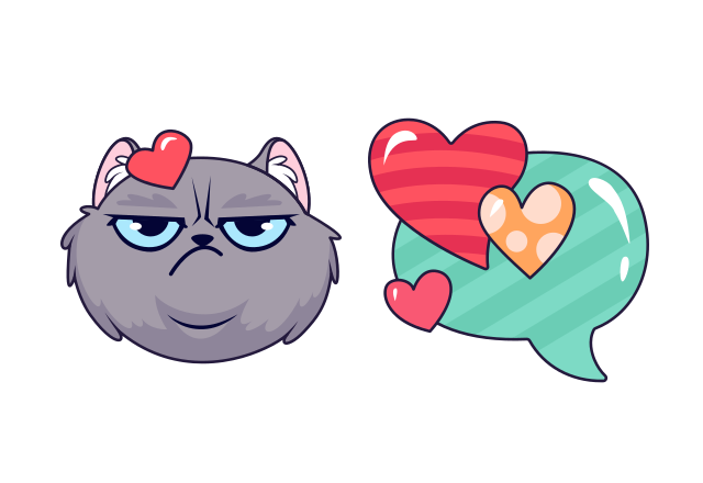 Valentine's Cat Custom Cursor for Chrome from Valentine's Day 2023 Cursors Collection