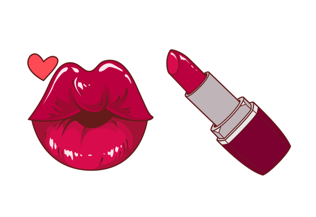 Valentine Lips Custom Cursor for Chrome from Valentine's Day 2023 Cursors Collection
