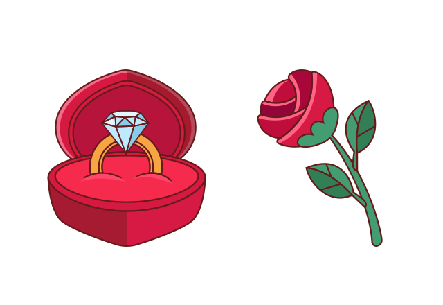 Ring and Rose Custom Cursor for Chrome from Valentine's Day 2023 Cursors Collection