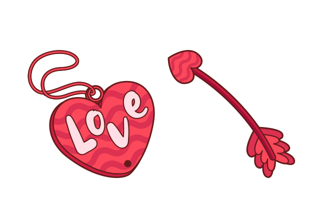Valentine’s Pendant Custom Cursor for Chrome from Valentine's Day 2023 Cursors Collection