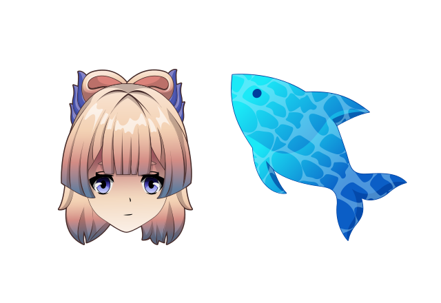 Kokomi Custom Cursor for Chrome from Genshin Impact Cursors Collection