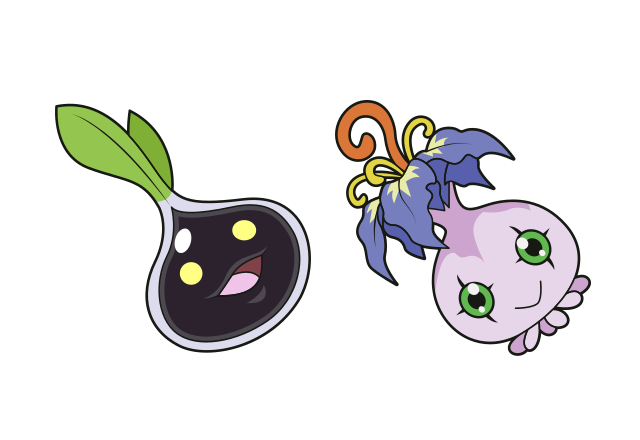 Nyokimon and Yokomon Custom Cursor for Chrome from Digimon Cursors Collection