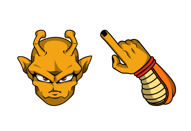 Orange Piccolo Custom Cursor for Chrome from Dragon Ball Cursors Collection