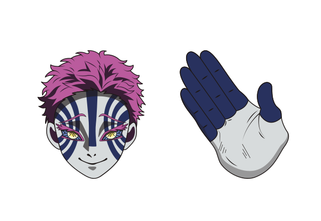 Akaza Custom Cursor for Chrome from Demon Slayer Cursors Collection