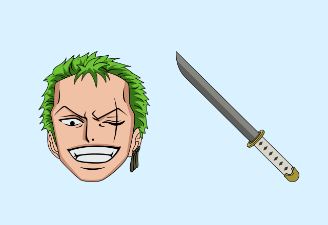 One Piece Roronoa Zoro and Sword cursor – Custom Cursor