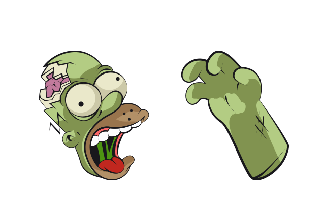 Zombie Homer Custom Cursor for Chrome from Halloween Cursors Collection