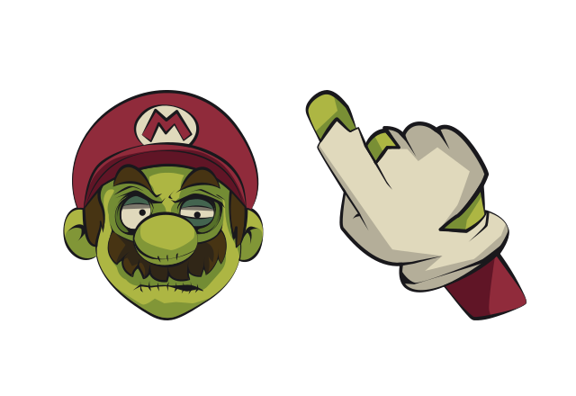 Mario Zombie Custom Cursor for Chrome from Halloween Cursors Collection