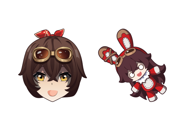 Amber Custom Cursor for Chrome from Genshin Impact Cursors Collection