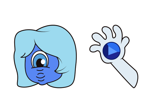 Sapphire Custom Cursor for Chrome from Steven Universe Cursors Collection
