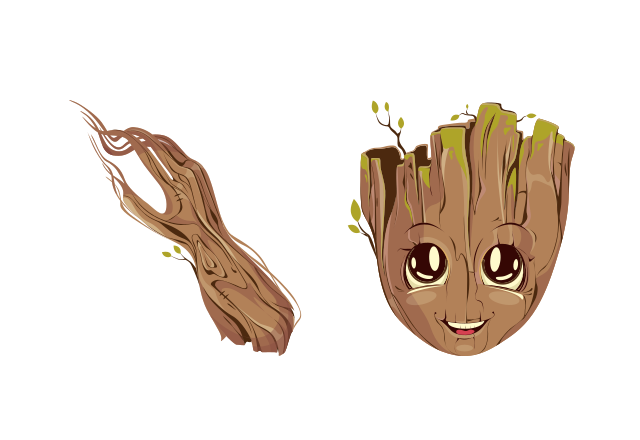 Groot Custom Cursor for Chrome from Marvel Comics Cursors Collection