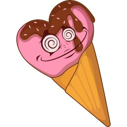 Heart Ice Cream Cute Cursor Pointer