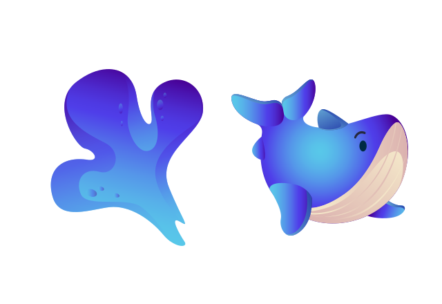 Whale Custom Cursor for Chrome from Animals Cursors Collection