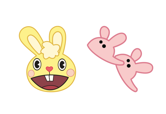 Cuddles Custom Cursor for Chrome from Happy Tree Friends Cursors Collection