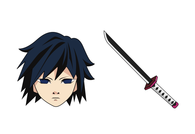 Giyu Tomioka Custom Cursor for Chrome from Demon Slayer Cursors Collection