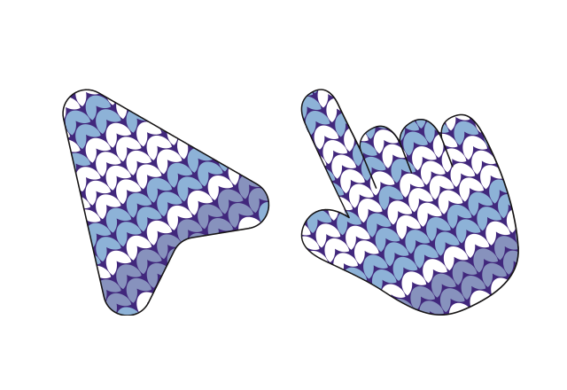 Knitted Mitten Custom Cursor for Chrome from Merry Christmas and Happy New Year 2024 Cursors Collection