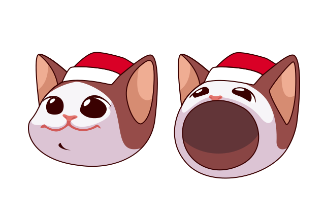 Christmas POPCAT Custom Cursor for Chrome from Merry Christmas and Happy New Year 2024 Cursors Collection
