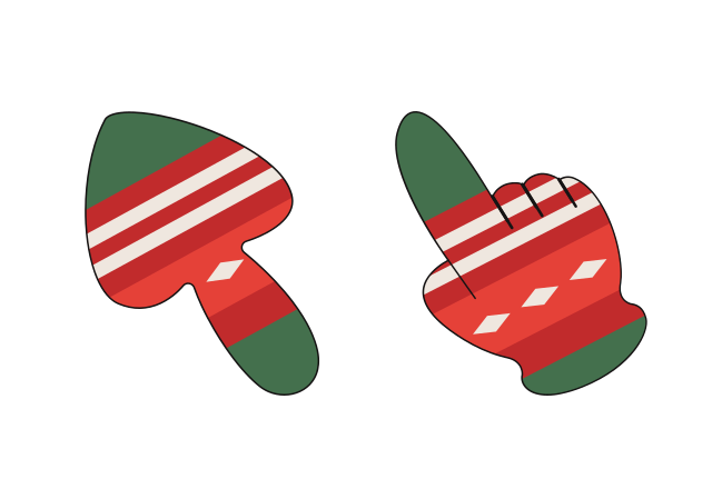 The Sweater Custom Cursor for Chrome from Merry Christmas and Happy New Year 2024 Cursors Collection