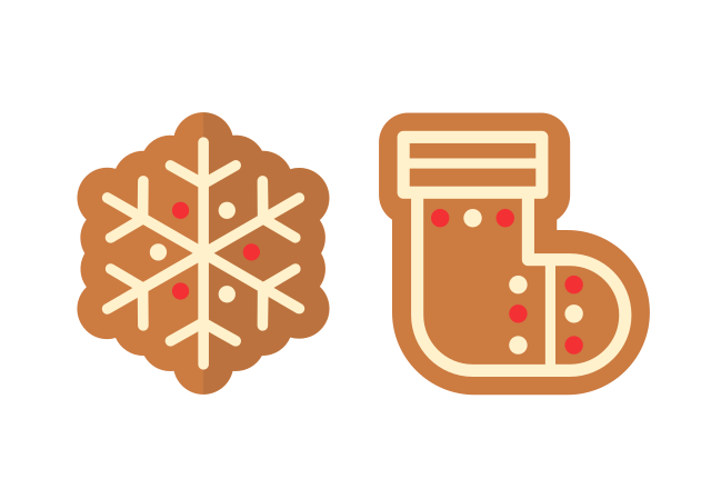 Snowflake Gingerbread Cookie Custom Cursor for Chrome from Merry Christmas and Happy New Year 2024 Cursors Collection