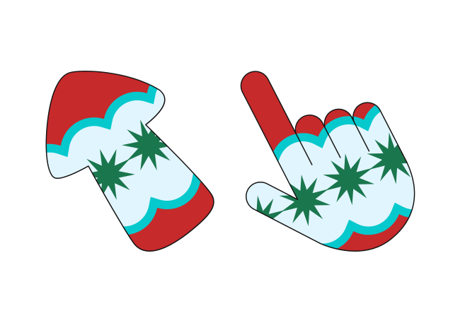 The Snowflake Gloves Custom Cursor for Chrome from The Cursors Cursors Collection