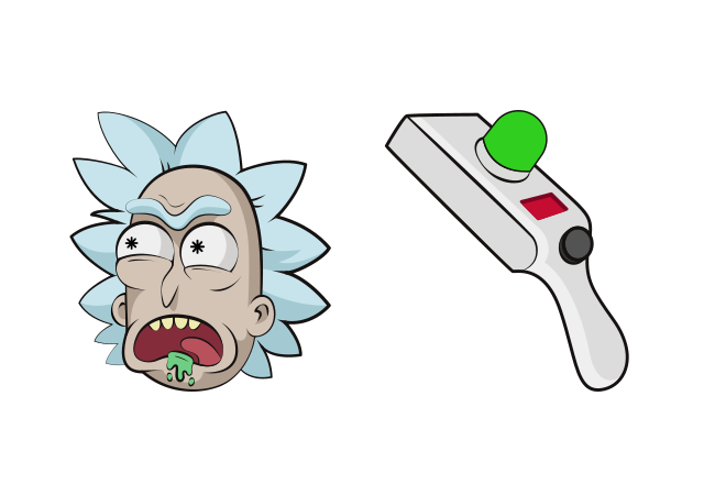 Rick Sanchez Custom Cursor for Chrome from Rick and Morty Cursors Collection