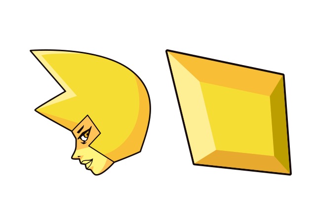 Yellow Diamond Custom Cursor for Chrome from Steven Universe Cursors Collection