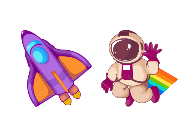 Funny Astronaut Custom Cursor for Chrome from Space Cursors Collection