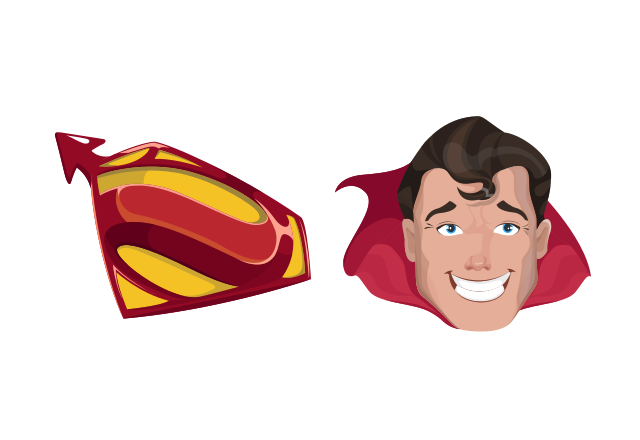 Happy Superman Custom Cursor for Chrome from Justice League Cursors Collection