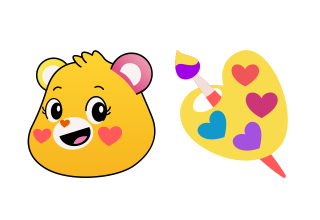 Work of Heart Bear Custom Cursor for Chrome from Care Bears Cursors Collection