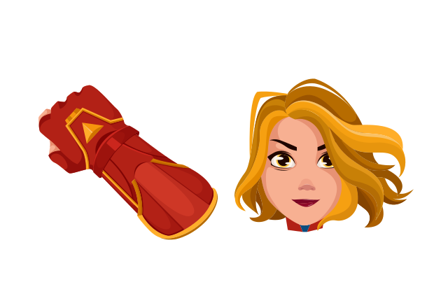 Captain Marvel Custom Cursor for Chrome from Marvel Comics Cursors Collection