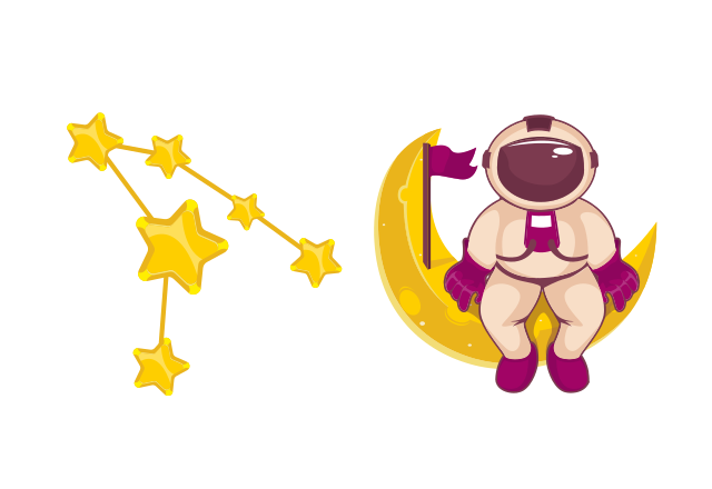 Astronaut on the Moon Cute Cursor