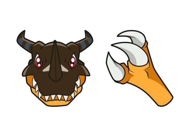 Greymon Custom Cursor for Chrome from Digimon Cursors Collection