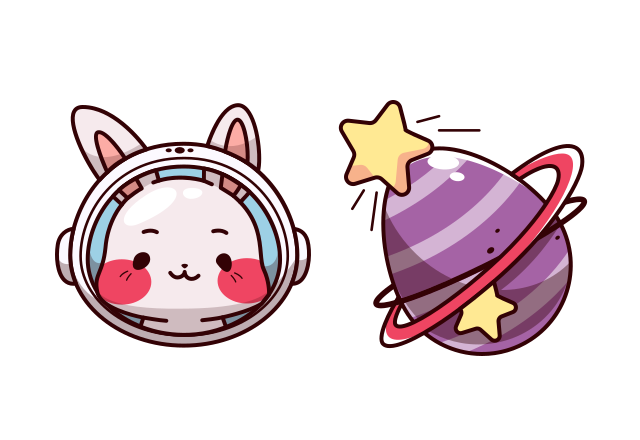 Easter Bunny Astronaut Custom Cursor for Chrome from Easter Cursors Collection