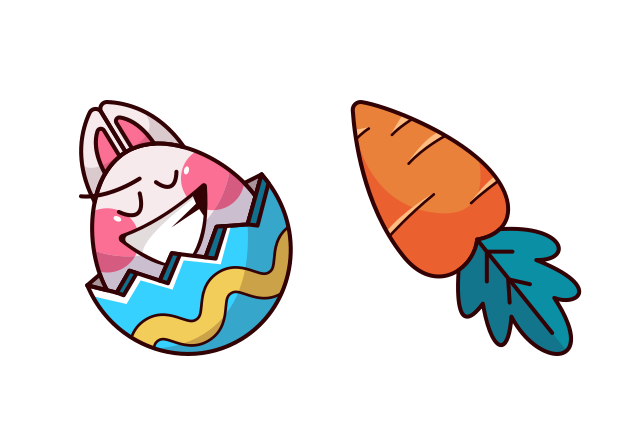 Funny Easter Bunny Custom Cursor for Chrome from Easter Cursors Collection