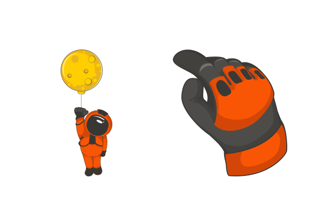 Brave Astronaut Custom Cursor for Chrome from Space Cursors Collection