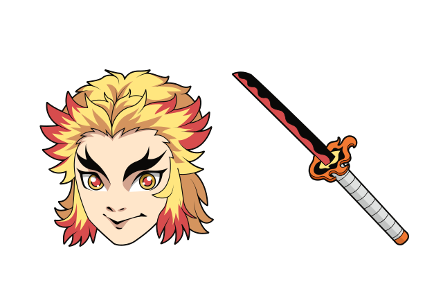 Kyojuro Rengoku Custom Cursor for Chrome from Demon Slayer Cursors Collection