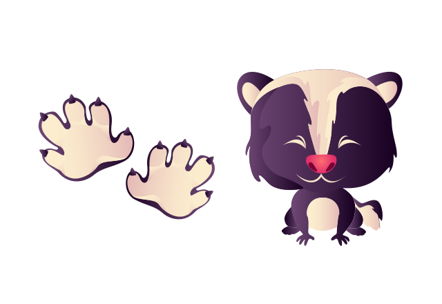Sly Skunk Custom Cursor for Chrome from Animals Cursors Collection