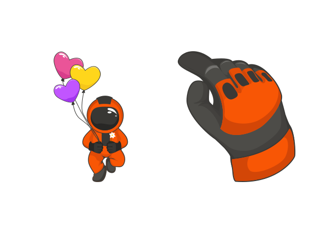 Cute Astronaut Custom Cursor for Chrome from Space Cursors Collection