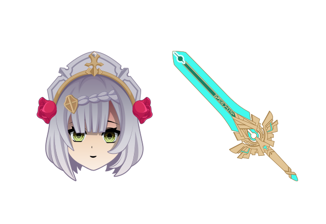 Noelle Custom Cursor for Chrome from Genshin Impact Cursors Collection