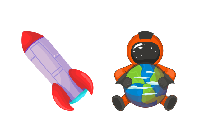 Astronaut Custom Cursor for Chrome from Space Cursors Collection