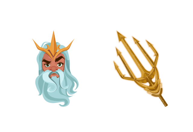 God Poseidon Custom Cursor for Chrome from Greek Mythology Cursors Collection