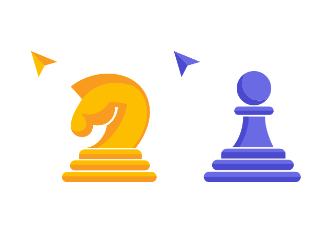 Chess Knight and Pawn Custom Cursor for Chrome from The Cutest Cursors Collection