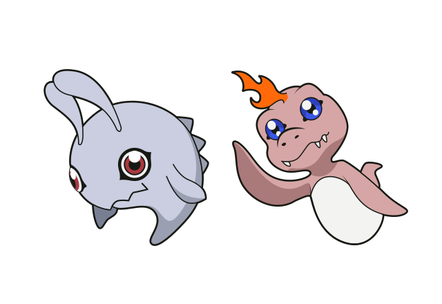 Pichimon and Bukamon Custom Cursor for Chrome from Digimon Cursors Collection