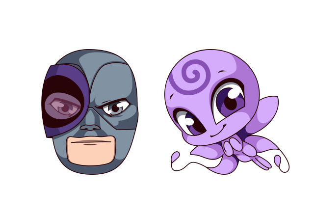 Hawk Moth & Nooroo Custom Cursor for Chrome from Ladybug & Cat Noir Cursors Collection