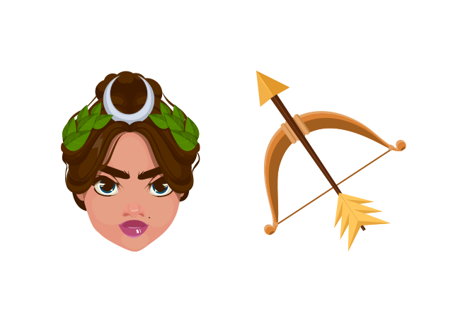 Goddess Artemis Custom Cursor for Chrome from Greek Mythology Cursors Collection