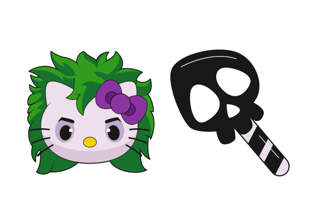 Kitty Beetlejuice Custom Cursor for Chrome from Halloween Cursors Collection